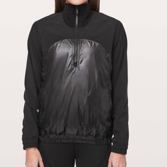 lululemon athletica Jackets & Blazers - * lululemon All Roads half 1/2 Zip Black pullover light jacket Size 6